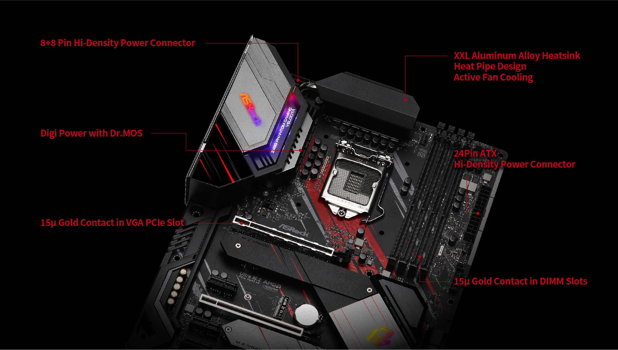 top side of the motherboard